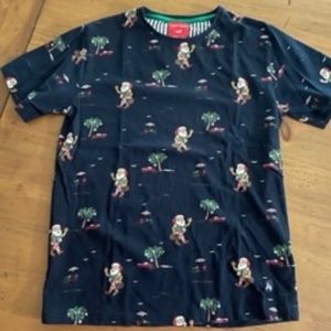 Cactus Boys Size 11/12 Island Christmas T-shirt in Navy